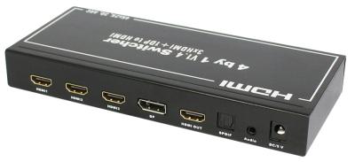 China 4 In 1 Out HDMI Switch , HDMI Toslink Switch Support CEC Bypass On HDMI Out for sale