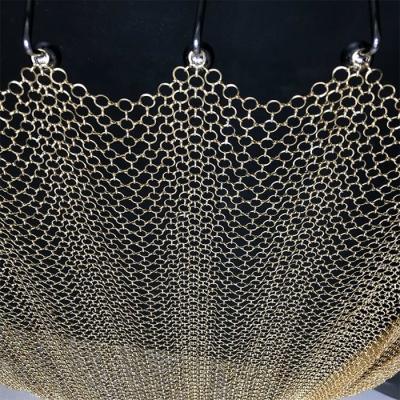中国 陽極酸化された金属の網のカーテン、装飾的なアルミニウム チェーン カーテン 販売のため