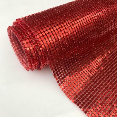 Cina Maglia placcata del tessuto del metallo, panno metallico decorativo dello zecchino in vendita