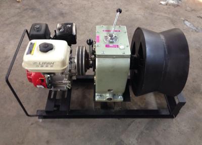 China 3 Ton Petrol Engine Power Cable Pulling Winch Machine With 400mm Cable Roller for sale