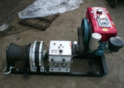 China Cable Winch Puller 5 Ton Diesel Engine Fast Speed Winch Belt Driven for sale
