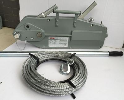 China Line Basic Construction Tools Tirfor 32 KN wire rope hoist include wire rope 20m for sale