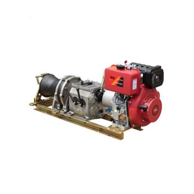 China 5 Ton Diesel Engine Capstan Winch For Cable Pulling for sale