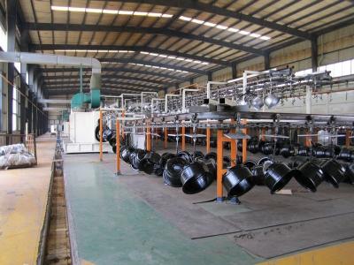 China Automatic Wheel Hub Electrostatic Powder Coating Line for sale