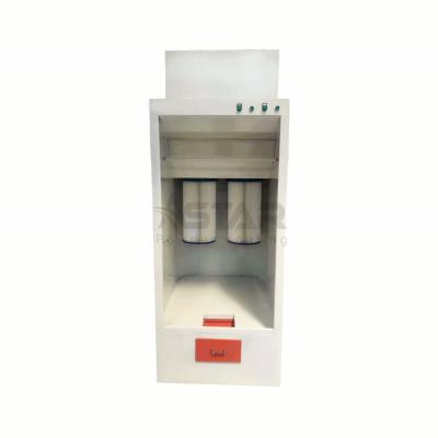 China Portable Manual Two Filters Small Powder Coating Booth for sale