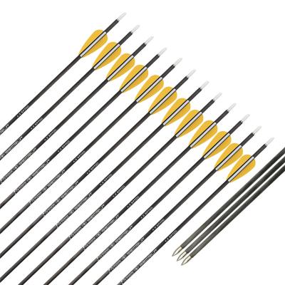 Chine Gros point noir en acier de flèche de fibre de carbone de flèches d'arc de tir à l'arc d'ID4.2mm à vendre