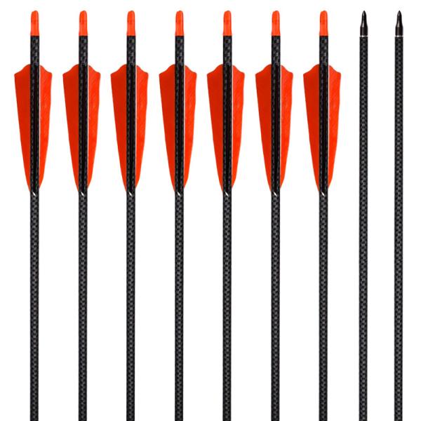 Quality SP500 3K Carbon Archery Arrows ID6.2mm With Feather Archery Shooting Using for sale