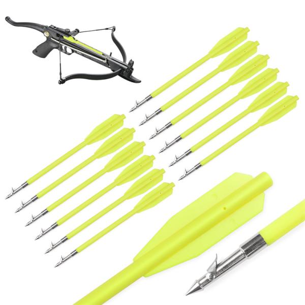 Quality 6.8 Inch Fishing Crossbow Bolt Harpoon Steel Point Plastic Shaft for sale