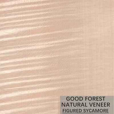 China Natural Sycamore Figured Wood Veneer 0.3mm - 0.5mm For Interior Doors for sale