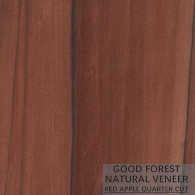China OEM Natural Apple Wood Veneer Vertical Grain Quarter Cut Veneer for sale