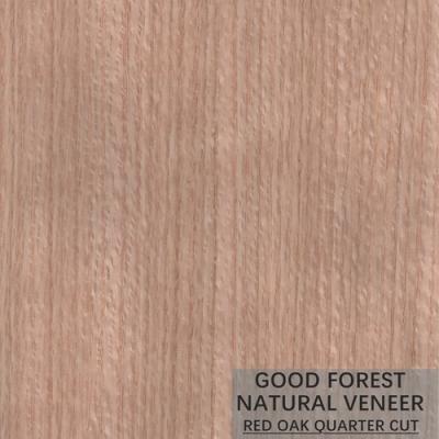 China La madera de roble rojo fumada chapea/cuarto natural de la madera contrachapada de la chapa cortó el FSC en venta