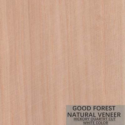 China Natural Hickory Wood Veneer Double Color Popular Cabinet Wood Veneer FSC for sale