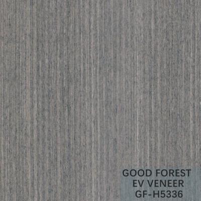 China Hotel Decoration Engineered Oak Veneer Crown Cut Grain Grey Color for sale