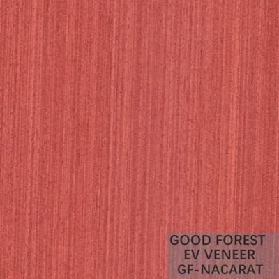 China Engineered Wood Veneer Red Color Wood Veneer For Wallcovering for sale