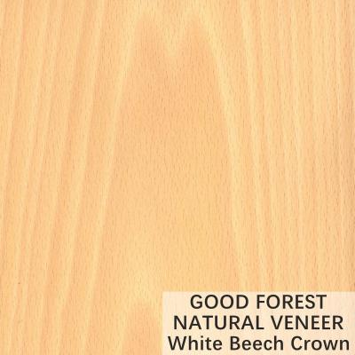China Natural White Beech Wood Veneer Crown Cut Customized Service for sale