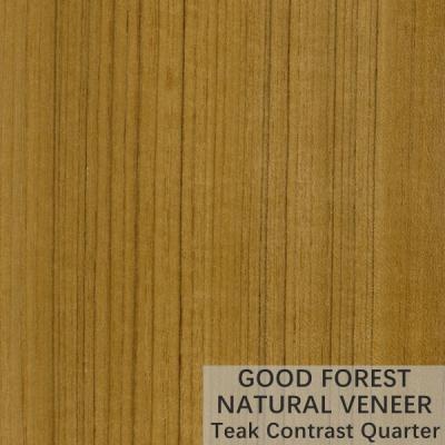 China Teak Natural Wood Veneer Natural Crown Cut Veneer FSC Certification for sale