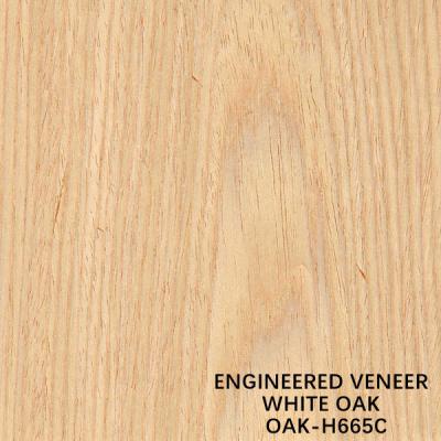 China White Oak H665C Flat Cut Recomposed Wood Veneer For For Cabinet Face / Wall Covering for sale