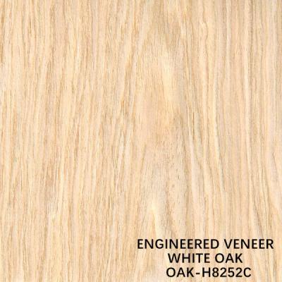 China Decoration Artificial Wood Veneer White Oak Flat Cut H8252C Light Yellow Color for sale