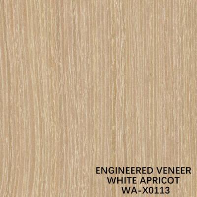 China Man Made Apricot Wood Veneer X0113 Customized Length 3050mm Squarter Cut Straight Grain For Fancy Plywood China Makes for sale