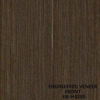 China Decorative Ebony Wood Veneer Black Oak H4205 Straight Cut For Cabinet Face Fleeced Back for sale