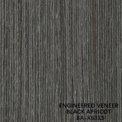 China A madeira Recon sintética do abricó preto da decoração folheia X6313 a grão reta 2500-3100mm à venda