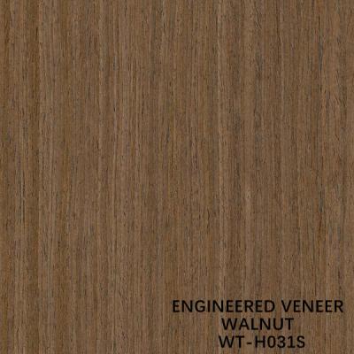 China Reconstituted Black Walnut Wood Veneer H031S Straight Cut For Hotel Decoration Iso for sale