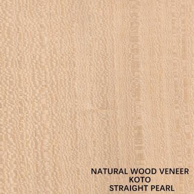 China Natural Koto Wood Veneer Quarter Cut Special Straight Pearl Grain Good Supply Capacity For Dyeing Process for sale