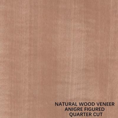 China Figured Anegre Quarter Cut Wood Veneer Straight Uniform Color For Musical Instruments Te koop