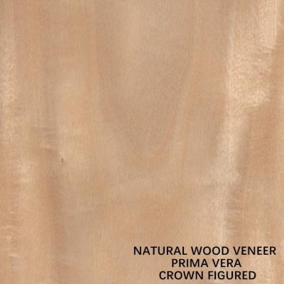 China La corona natural del OEM Prima Vera Wood Veneer Flat Cut cortó el buen precio figurado del grano para los paneles y el grueso de los muebles 0.5m m en venta
