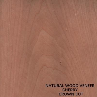 China Flat Cut Crown Cut Natural Cherry Wood Veneer 0.15-0.5mm For Panel And Furniture Face for sale