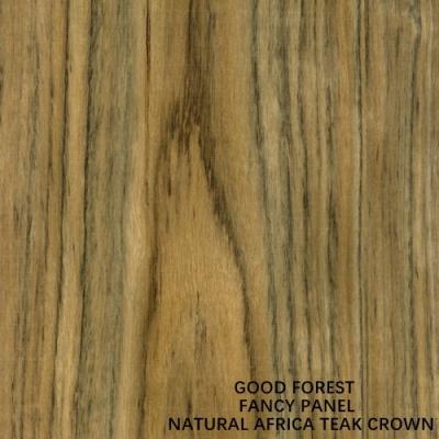 China 2440*1220mm Natural African Teak Wood Veneer Special Quarter Figured Grain Lengthened Size 2745mm For Hotel Decoration for sale