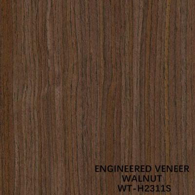 China Recon Walnut Wood Veneer Straight Grain Standard Size 2500*640mm For Indoor Decorative for sale