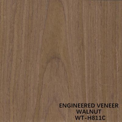 China Sliced Cut Recon Walnut Wood Veneer H811C Crown Copy 2500*640mm Door Skin Lengthened Size for sale
