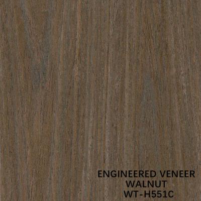 China Natural Walnut Wood Veneer Flat Cut Colored Grain Joint To 640/1280mm Width For Fancy Plywood for sale