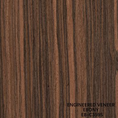 China Recon Ebony Wood Veneer Slice Cut Straight Grain Double Color For Door And Cabinet Face Decoration for sale