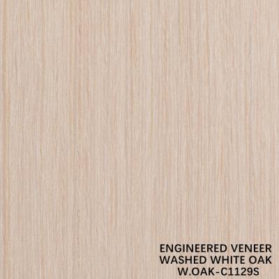China Man-Made Washed Oak Wood Veneer 0.15-0.55 Mm Thickness Customized For Hotel And Home Decoration China Makes Te koop