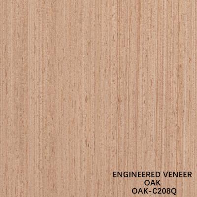 China American Oak Engineered Wood Veneer Quarter Slice Cut 0.5mm espessura para porta e armazém face à venda