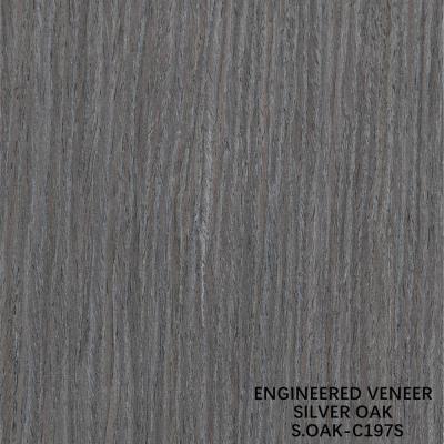 China Fancy Engineered Wood Veneer Of Silver Oak Quarter Cut Voor Deur En Kas Gezicht Verlengd Grootte 3100mm Te koop