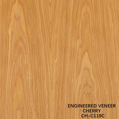 中国 Ev Wood Veneer Of Fancy Crown Grain American Cherry 2850mm Length For Interior Doors China Manufacturer 販売のため