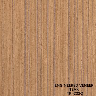 중국 Quarter Cut Of Engineered Teak Veneer 2500*640mm Normal Size Straight Grain For Hotel Decoration 판매용