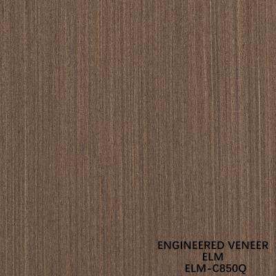 China 0.5mm Engineered Elm Wood Veneer Sheet For Fancy Panels 2500-3100mm Lengthened Quarter Cut Color of Brown à venda