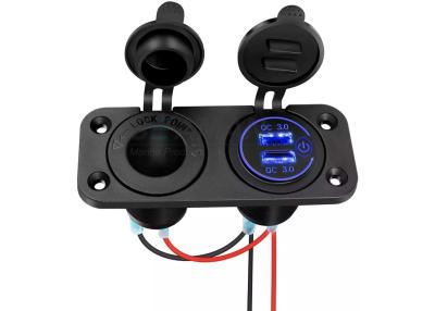 China Electronic Waterproof Marine Switch Panel QC3.0 Car Charger Socket Ignition Outlet Splitter for sale