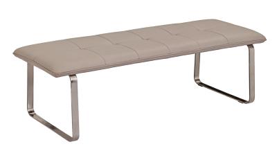 China Contemporary Upholstered Dining Bench Chrome Various Colors à venda