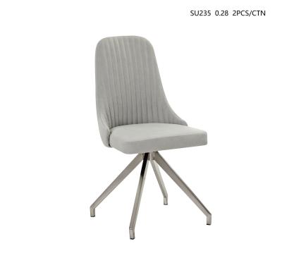 China Modern PU Dining Chairs With Armrest Assembly Required 4Legs 550*460*950mm for sale