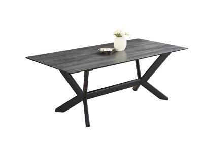 China Modern Fixed Unadjustable Dining Table 2000*1000*760MM Ceremic Iron 4Legs for sale