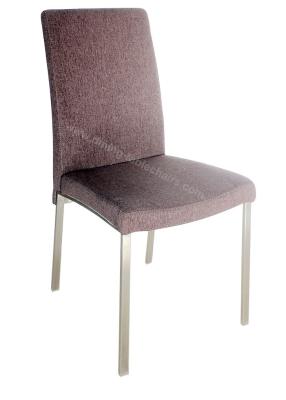 China Brown Fabric Upholstered Dining Chairs , Wear Proof Furniture Dining Chair for sale