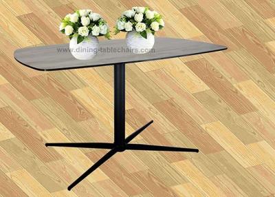 China HPL Laminated Modern Console Table Tempered Glass Heavy Duty Steel Leg for sale