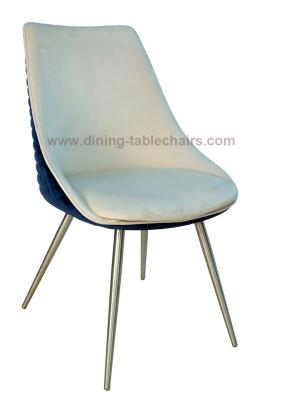 China Velvet Upholstered Stainless Dining Chair Livingroom Chair Leisure Chair for sale