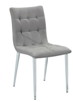 China Contemporary Chrome Dining Room Chair For Long Hour Seating Skin Friendly for sale