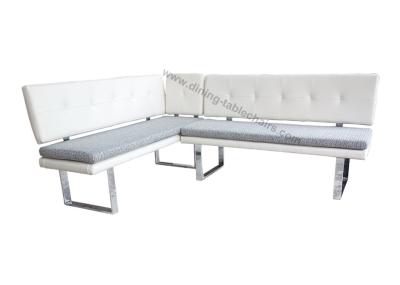 China PVC Uphostered Living Room Sofa Bench Set With Removeable Fabric Cushion for sale